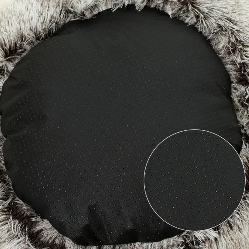 Non-slip bottom of the WinterPlus™ Enclosed Pet Cat Bed with moisture-proof and durable material, ensuring stability on various surfaces.