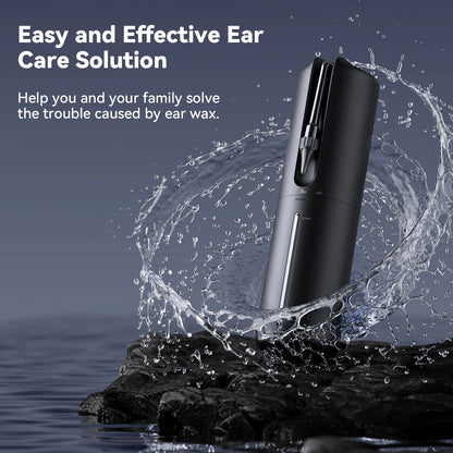 Advanced ear wax removal device with a powerful water jet system. Rechargeable and waterproof, suitable for adults and kids.