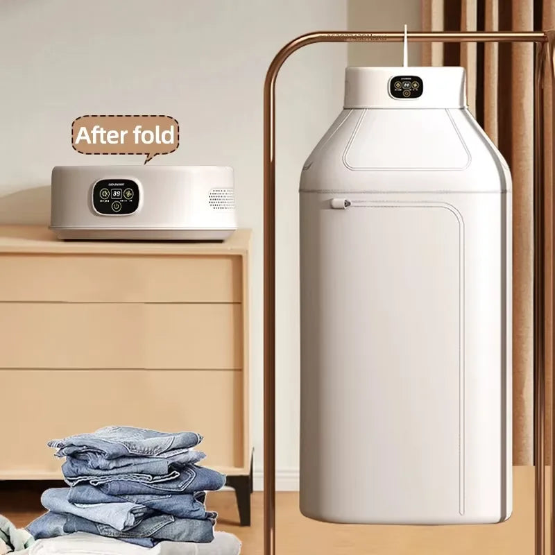 Foldable AirSwift™ Fast & Compact Clothes Dryer for easy storage. Compact design with digital controls for efficient drying.